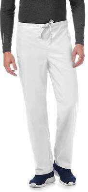 Men's Big & Tall Unisex Drawstring Scrub Pant by Fundamentals in White (Size XL)