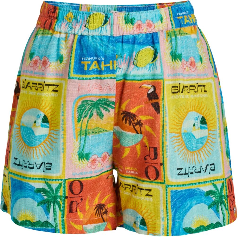 Bermudas ROXY "Atlas Sunburn Tones", Damen, Gr. XS, Normalgrößen, atlas atlas print, Obermaterial: 60% Baumwolle, 40% Viskose., Hosen Bermudas
