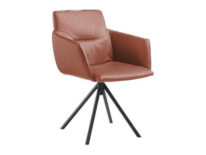 Musterring JustB! SP500 Armlehnstuhl in Leder mit Stativgestell