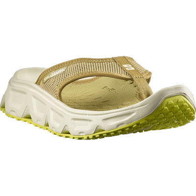 Zehentrenner SALOMON "REELAX BREAK 6.0", Herren, Gr. 44,5, willow, aspargus grün, acid lime, Textil, Schuhe Zehentrenner