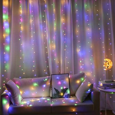 HomeDecorAndMore LLC Fairy Curtain Lights Colorful 3M X 2M
