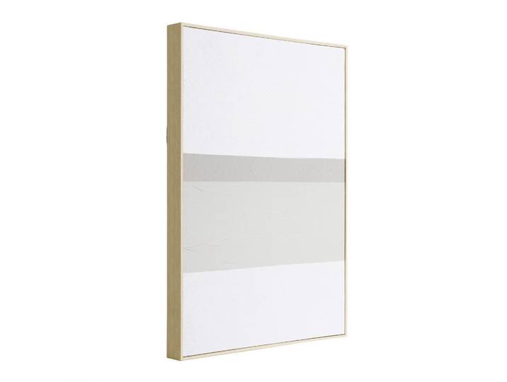 Eglo Leinwandbild, Weiß, Taupe, Kunststoff, Abstraktes, rechteckig, 5.1x71.2x51.2 cm, handgemalt, gerahmt, pflegefrei – nicht gießen oder besprühen, Bilder & Rahmen, Bilder, Leinwandbilder