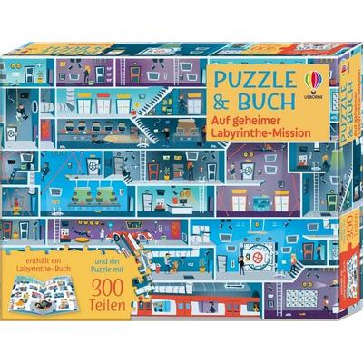 Puzzle & Buch: Auf geheimer Labyrinthe-Mission
