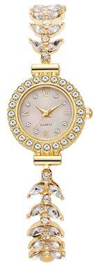 Fusion Finds Elegant Women's Quartz Watch With Adjustable Bracelet Luxury Analog Dress Wristwatch gold