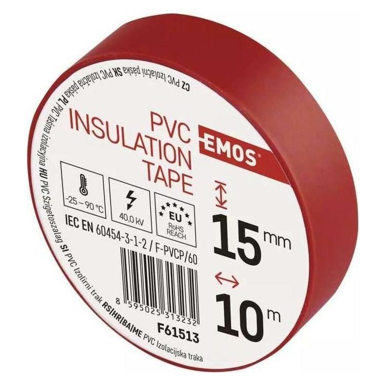 PremiumCord Emos Isolation Tape PVC 15/10 red (15 mm) (47351713)
