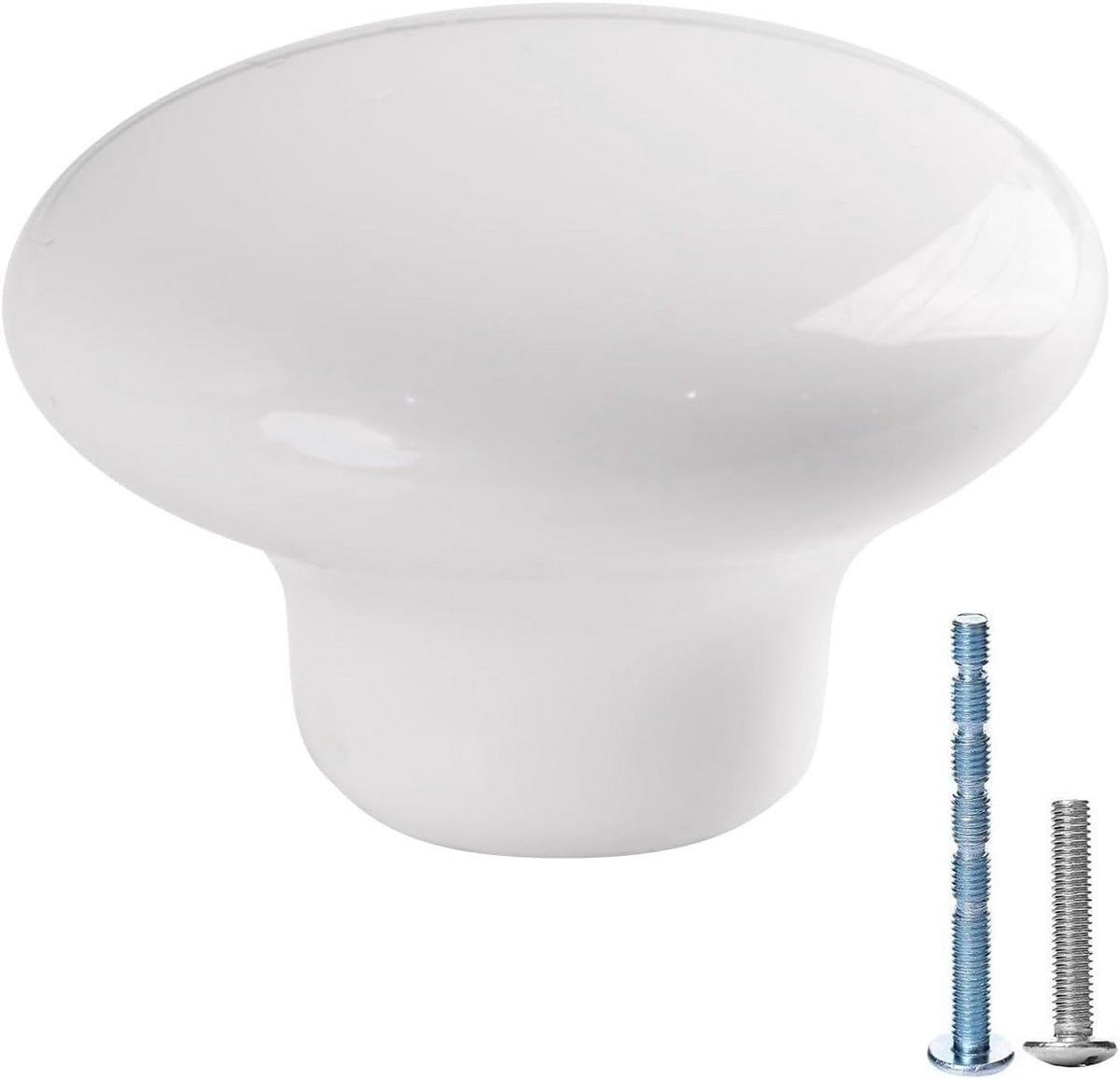 Set van 20 witte ronde keramische kastknoppen voor keuken en lades