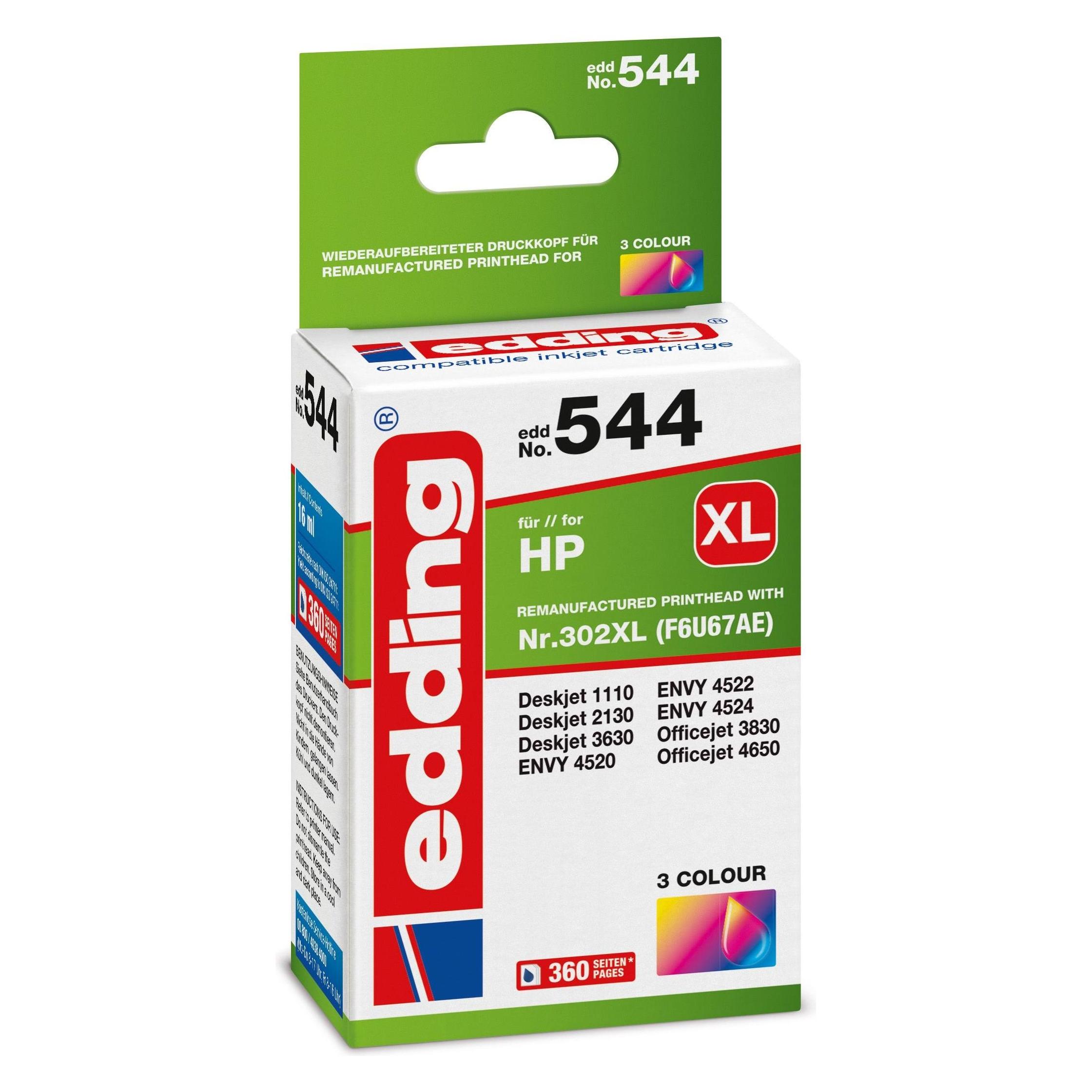 Edding EDD-544 Druckerpatrone (e) Kompatibel Hohe (XL-) Ausbeute (Color) (18-544)