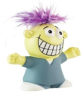Antistress Chirurgo Crazy Hair in poliuretano 7,5x9cm 34g colore blu Personalizzate o neutre