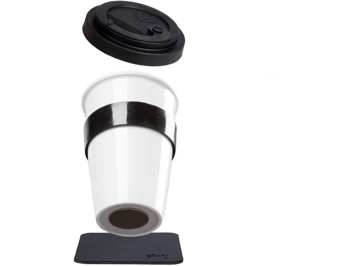 Becher-Set silwy Weiss Porzellan 0.35 l - Becher-Set