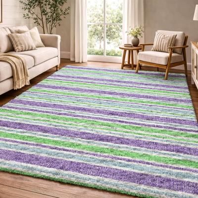 Addison Rugs Premium Washable Super Soft Nassau Stripe Dream Shag Rug