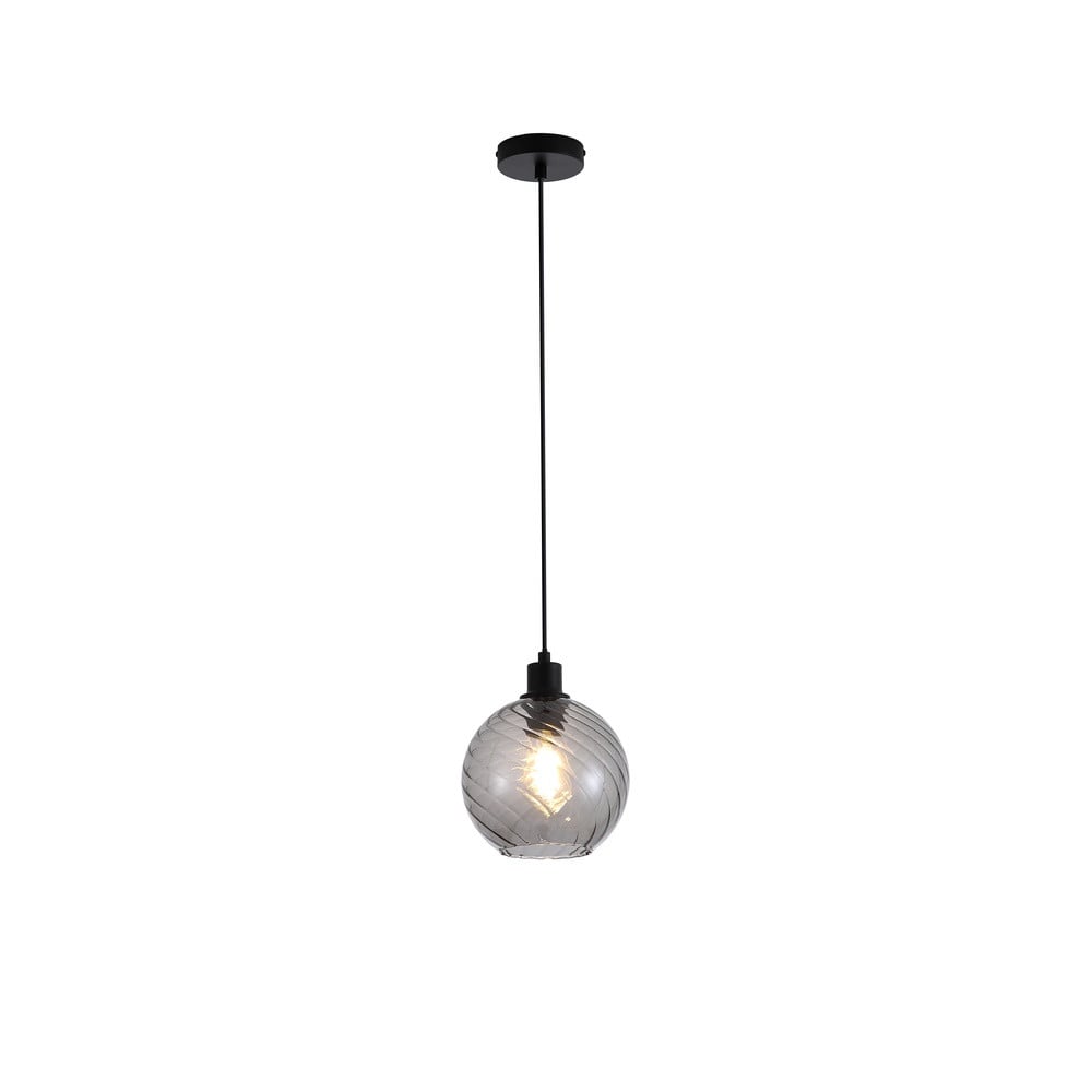 Searchlight Radiance Hanglamp - Zwart - Glas en Metaal