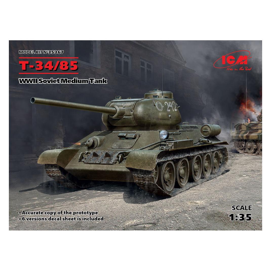 ICM T-34-85, WWII Soviet Medium Tank (35367)