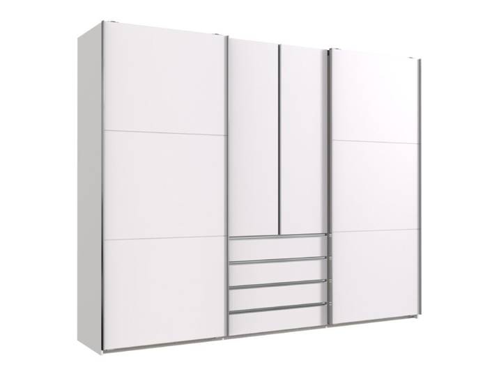 Wimex Magic Dreh-/ Schwebetürenschrank mit Schubladen - Dekor weiß - 236 Modern, Zeitlos