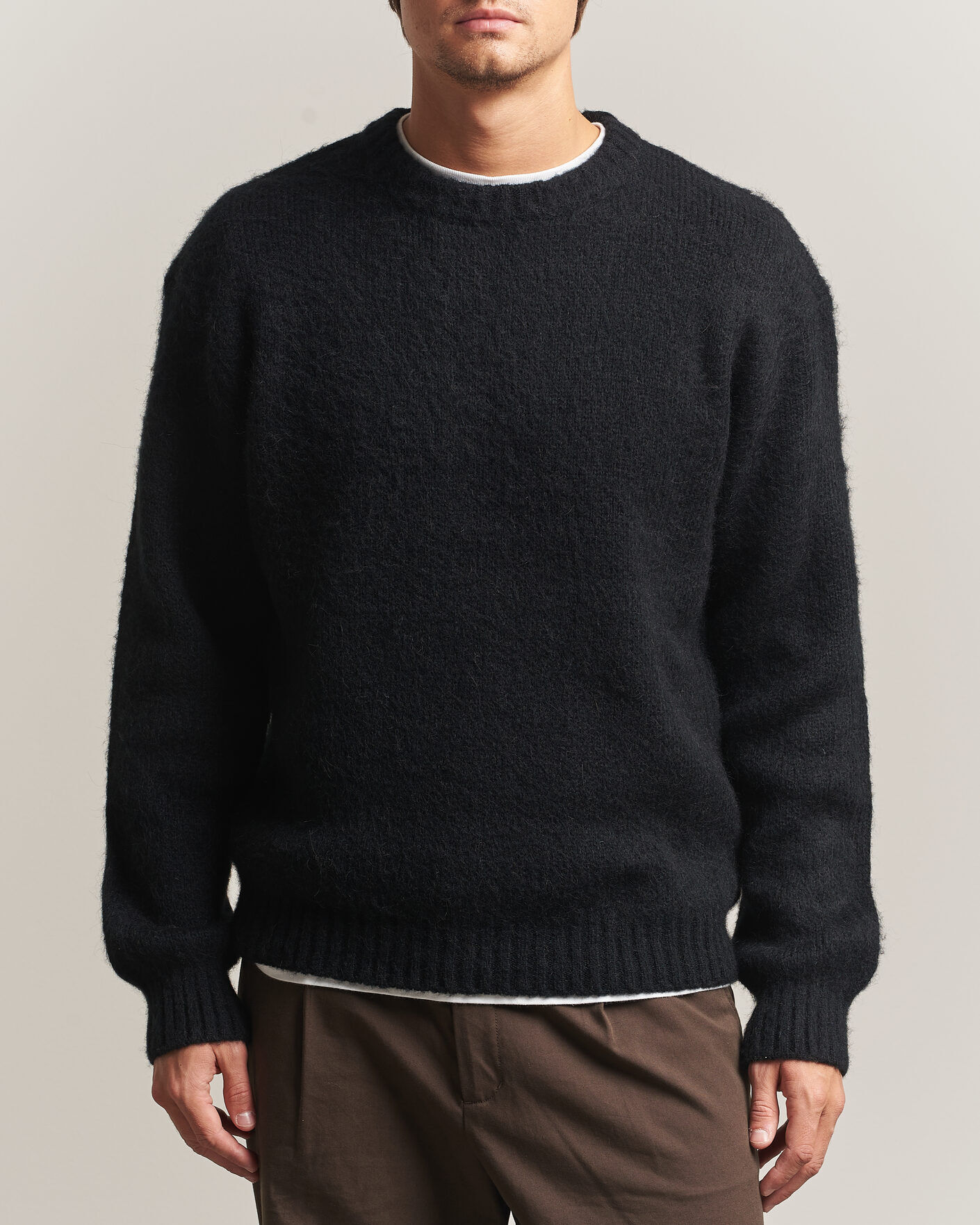 Carhartt WIP Merton Knitted Alpaca Sweater Black men M Sort