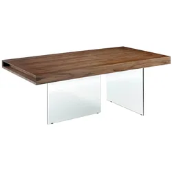 AC ANGEL CERDA Angel Cerdá  Esstisch aus Nussbaumholz mit Glasbeinen 1028C