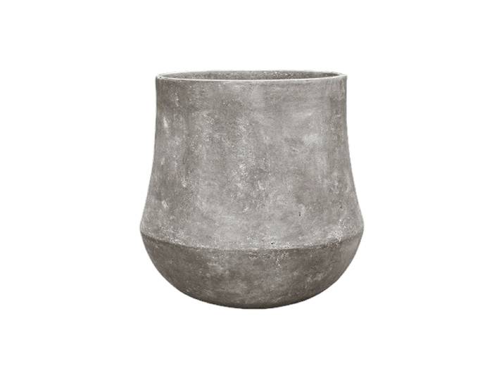 Grosser In-/Outdoor Blumentopf „Polystone Coated Plain Darcy“, ver. Grössen Grau Ø 62 x 60 cm Baq Design