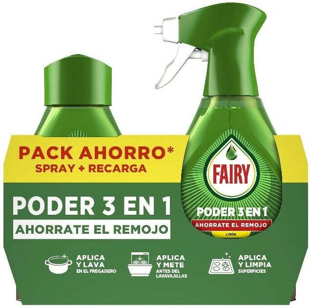 Fairy Mano Spray Limon + Recarga 2 X