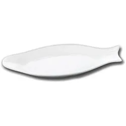 Wilmax England Wilmax Fischplatte 25.5 cm aus Porzellan Weiß, 6er Set