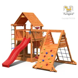 Fungoo Spielturm "Big Leader Spieder Red",teak,