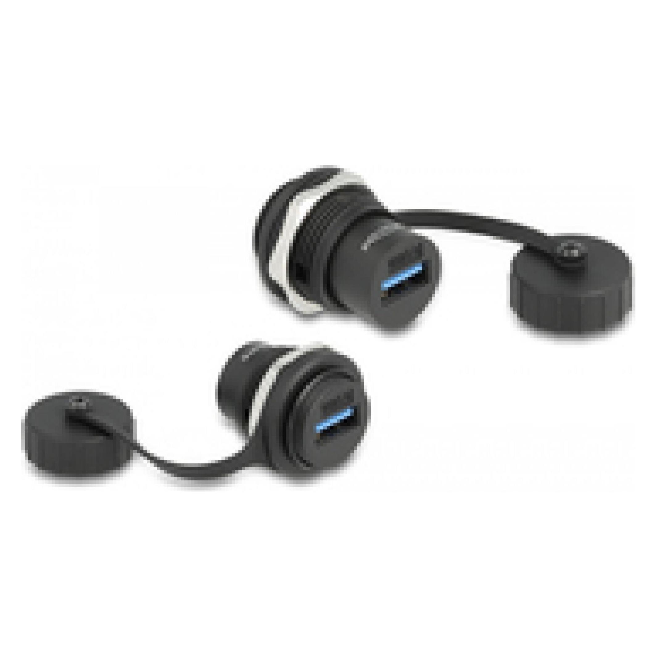 Delock USB 3.2 Gen 1 Typ-A Einbaubuchse mit Verschlusskappe IP67 staub- und wasserdicht (86961)