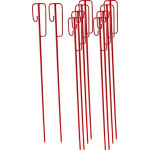 UvV UvV Absperrleinenhalter UVVHLTS10, rot, mit  -Bügel, aus Metall, Ø 14 x 1200mm, 10 Stück