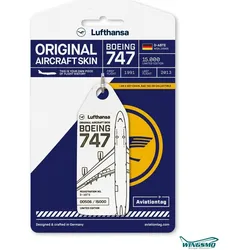 Aviationtag Boeing 747 First Flight 1991 D-ABTE weiß 670728