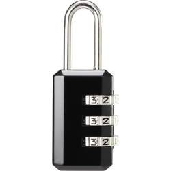 Sygonix SY-5044452 Vorhängeschloss 22 mm Schwarz Zahlenschloss