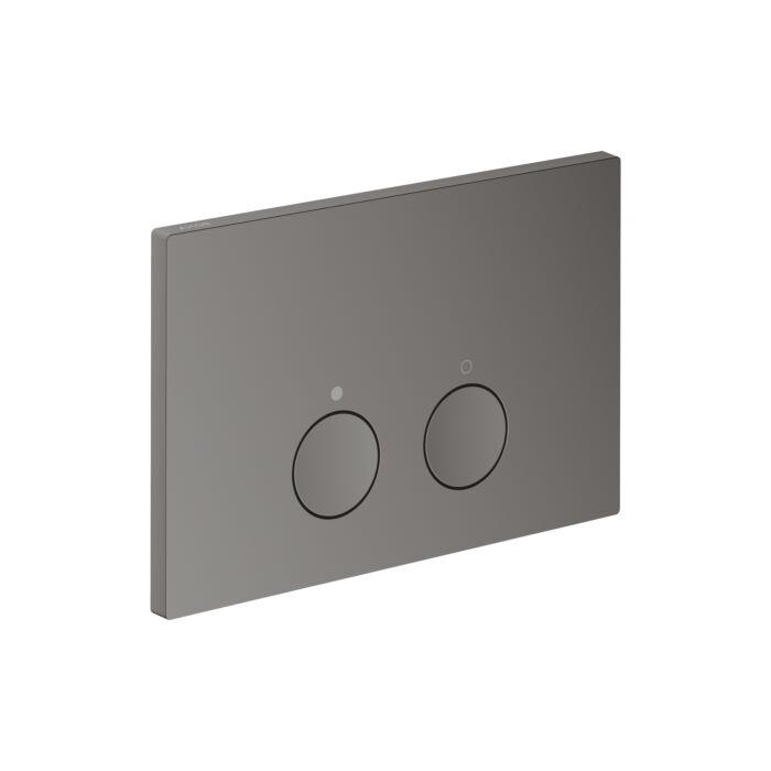 hansgrohe AXOR FlushPlate Drückerplatte 42531330 für 2-Mengen-Spülung, Metall, polished black chrome