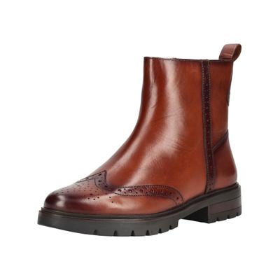 Stiefelette ARA "Ara Stiefelette Leder", Damen, Gr. 39, cognac, Leder, Schuhe Stiefelette
