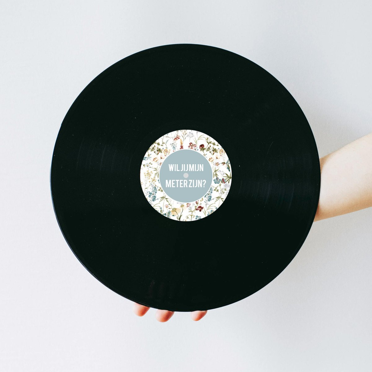 Vinylplaat met Wildflowers design voor als muziekcadeau