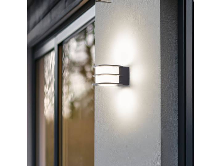 Fyra Smart LED-Außenwandlampe, rund, CCT, RGB, Tuya - Lindby - Balkon - Modern - Aluminium - Bündig