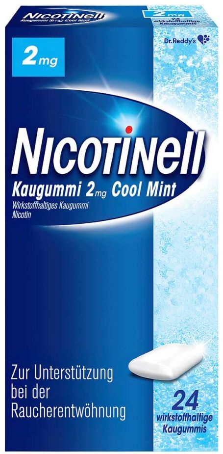 Nicotinell Kaugummi 2 mg Cool Mint (Minz-Geschmack) 24stk