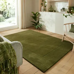 Wollteppich Kurzflor Grün 200 x 290 cm - MOLE   Kadima Design