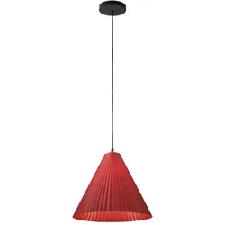 Fabas Luce Kegelförmige Pendelleuchte aus Metall und Bio-Kunststoff, modernes Design in Bordeaux, E27-Fassung, IP20 Schutzart, Durchmesser 316 mm, Qualität.
