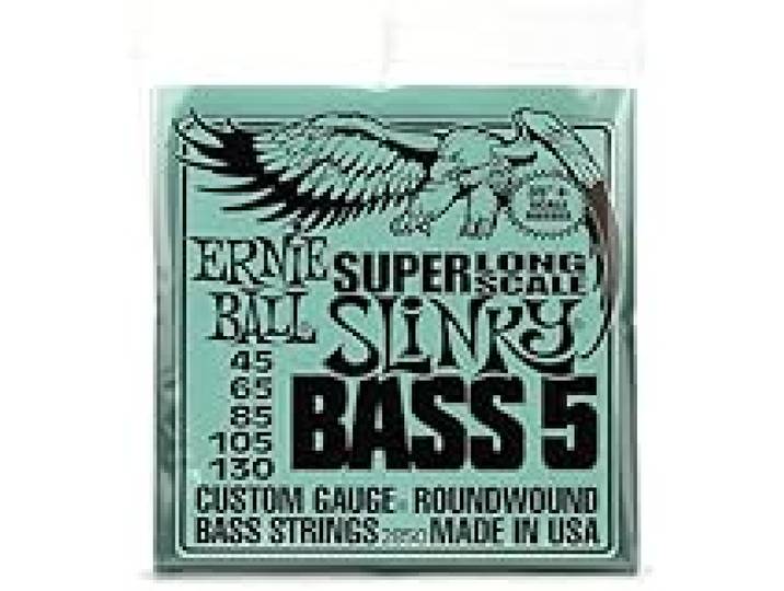 Ernie Ball Slinky Cordes avec très long diapason, pour basse électrique à 5 cordes, calibre 45-130