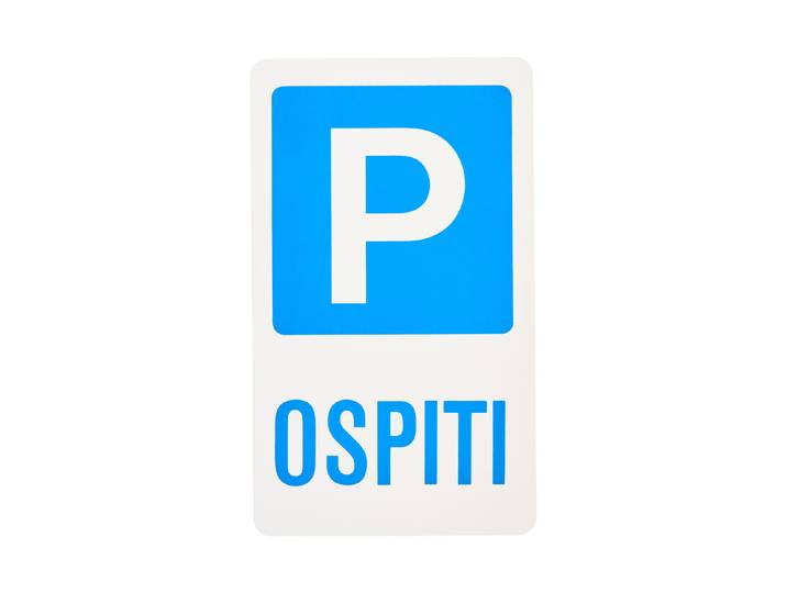 Schild P Ospiti 33 × 19 × 0.1 cm