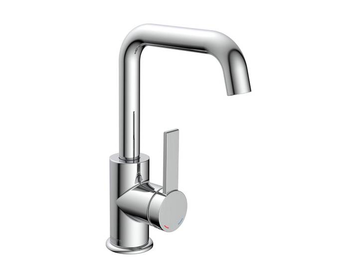 Schütte Waschtischarmatur, Chromfarben, Metall, 5x24.5x17.5 cm, Keramikkartusche, schwenkbarer Auslauf, Badezimmer, Waschbecken & Armaturen, Armaturen