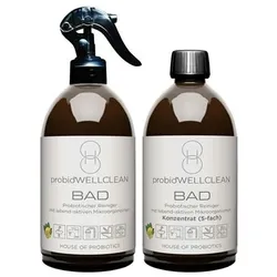 probioWELLCLEAN Badreiniger mit Probiotik 500ml Fertiglösung + 500ml Konzentrat