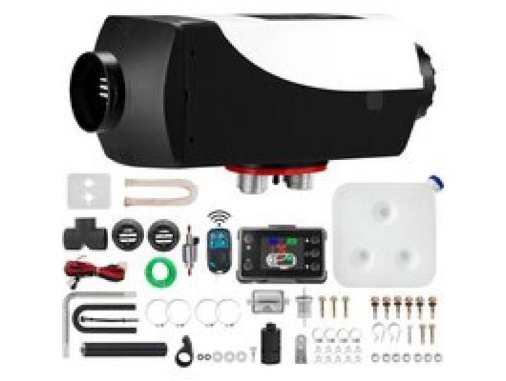 VEVOR Chauffage Diesel 12V 5KW Réchauffeur d'air diesel kit de réchauffeur d'air chauffage au gaz camping car avec 51 Accessoires Commutateur LCD pour différents types de moteurs