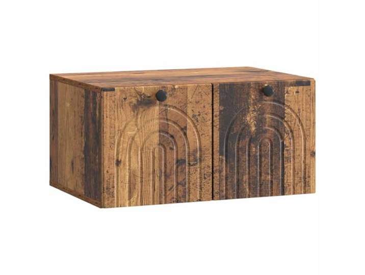 KUPTYERFG Wandmontierter TV-Schrank Altholz-Optik 59,5x41x30 cm Kompaktes Lowboard mit 2 Türen für Wohnzimmer und Schlafzimmer, schafft sauberen Stauraum an der Wand.