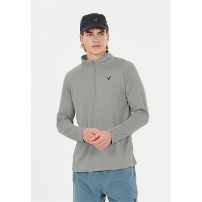 Strickpullover VIRTUS "Malt", Herren, Gr. M, grau, 6% Elasthan, 94% Polyester, unifarben, normal, ohne Ausschnitt, Pullover Strickpullover, mit atmungsaktiver Funktion