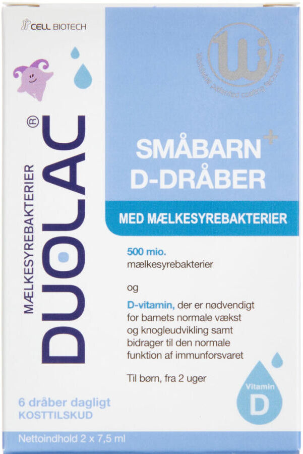 Duolac Småbarn+ D-dråber Kosttilskud 2 x 7,5 ml