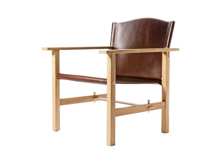 Gärsnäs Fauteuil Ferdinand Chêne non traité - cuir Tärnsjö marron foncé