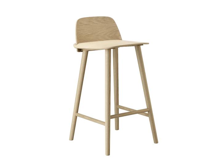 Muuto Nerd barkruk 75 cm eikenhout