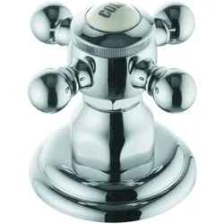 KLUDI 1926 Seitenventil, Kreuzgriff, Standmontage, Markierung COLD, 518170520, Farbe: Chrom