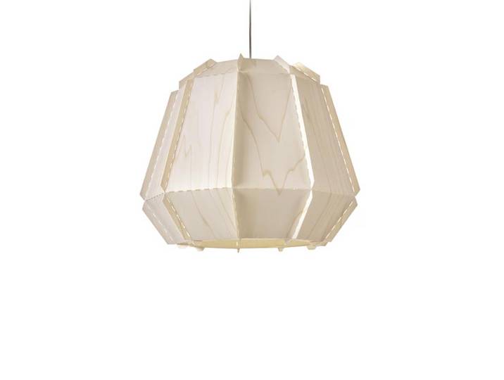 LZF LUZIFER lampe à suspension STITCHES BAMAKO (Bianco avorio - Vernis à bois)