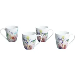 Kaffeebecher Vivie Fleur 4tlg. Porzellan Bunt
