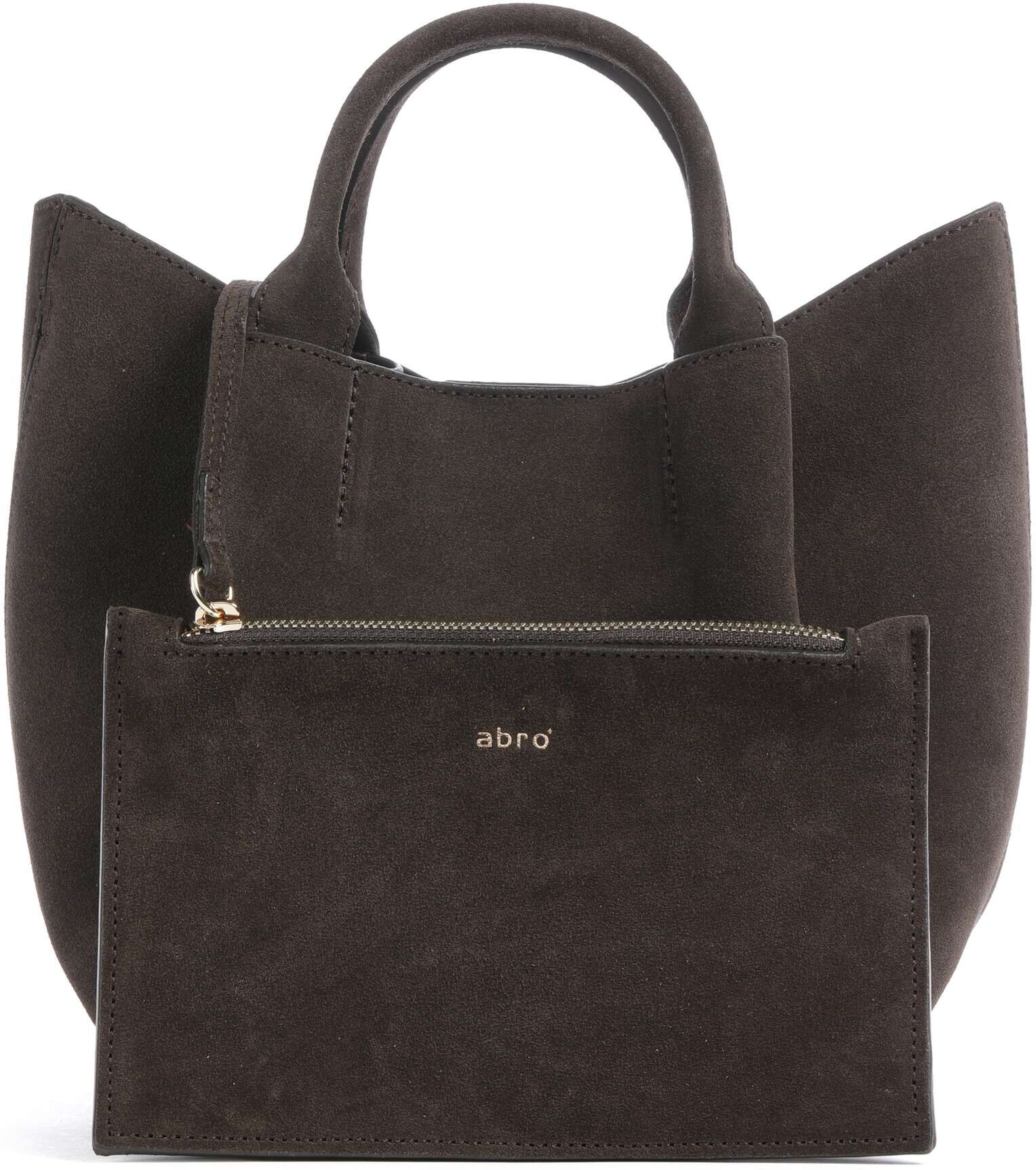 Abro Suede Essential Small Handtasche aus Leder, braun