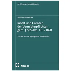 Inhalt und Grenzen der Vermieterpflichten gem. § 535 Abs. 1 S. 2 BGB, Fachbücher