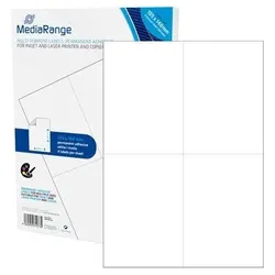 MediaRange MRINK143 selbstklebendes Etikett Permanent Weiß 200 Stück(e)